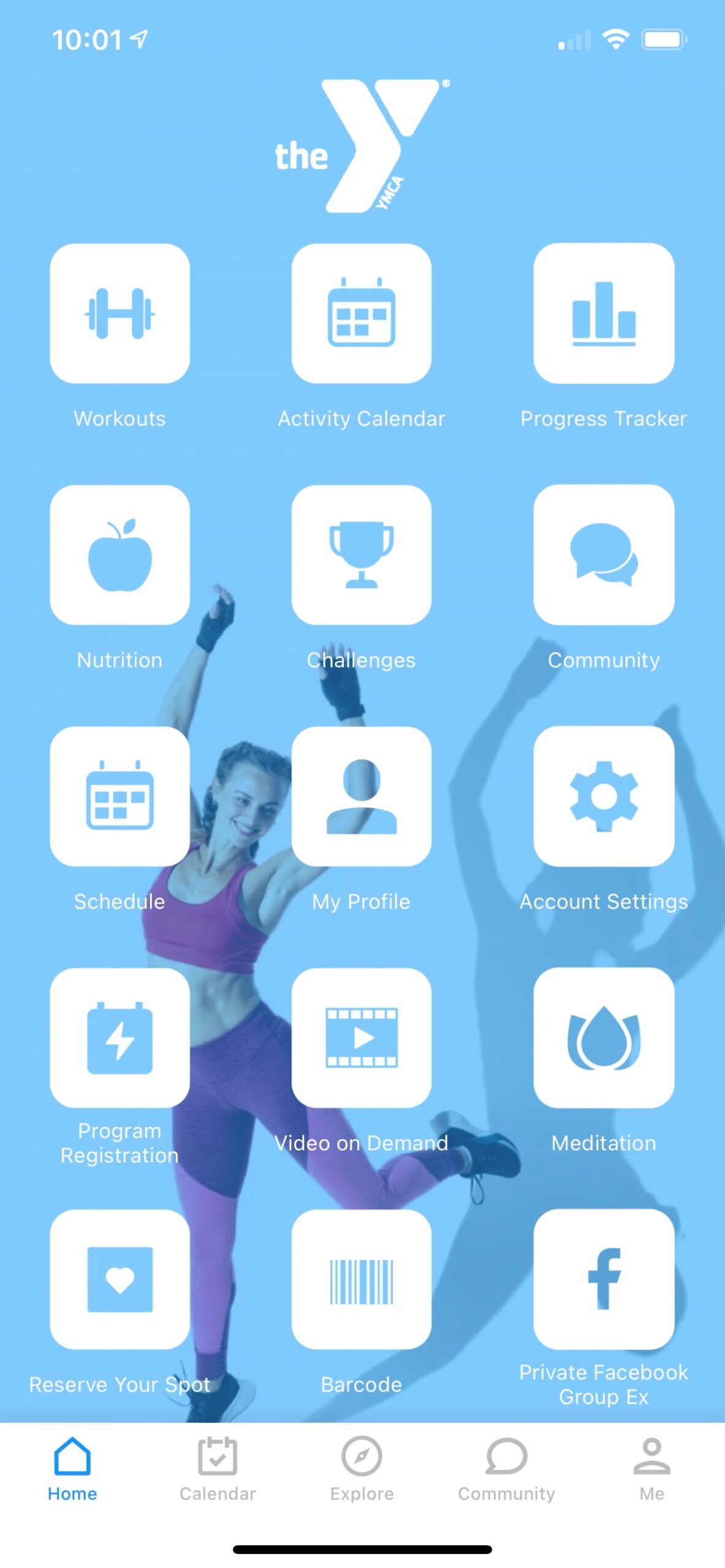 Screen Shot of YMCA APP